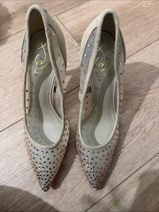 Sam Edelman Shoes - Sam Edelman Nude Embellished Pointed-Toe Pumps